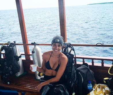 Omena Mensah odpoczywa z córką na egzotycznej wyspie