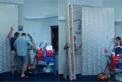 Przed przyjazdem Lecha Kaczyńskiego zasłonięto tablicę na lotnisku? Wałęsa pokazał zdjęcia