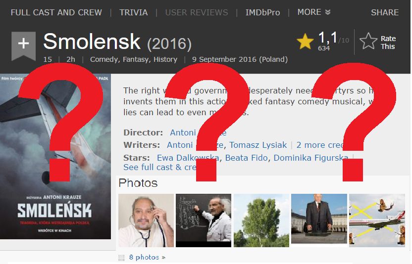 Znów wyśmiali "Smoleńsk". Poszli na całego, zmanipulowali stronę