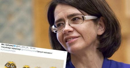Minister Anna Streżyńska ma urodziny.  Jej pracownicy przygotowali niespodziankę na Twitterze
