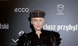 "Gwiazdy na dywaniku": Joanna Horodyńska w oryginalnej stylizacji