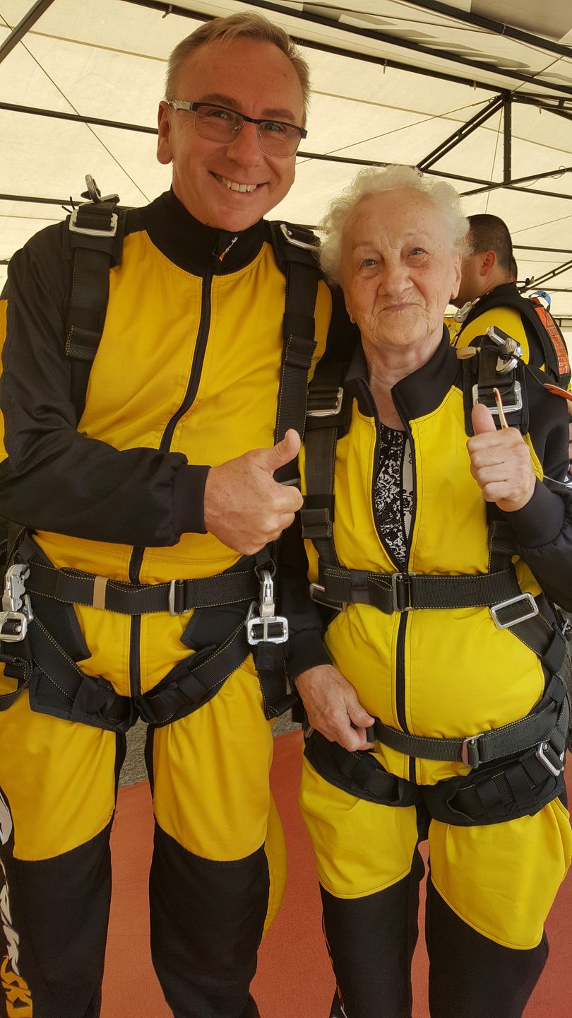Na zdjęciu pani Krystyna i jej syn Wojciech 