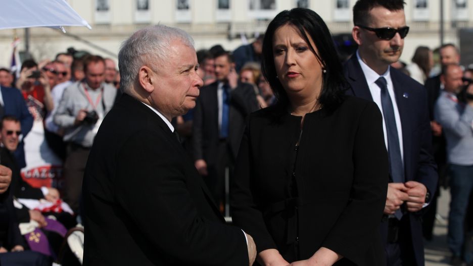 Jarosław Kaczyński i Anita Czerwińska