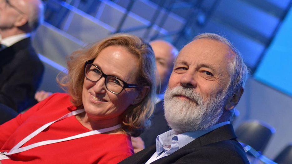 Ewa Malinowska-Grupińska z mężem Rafałem Grupińskim.