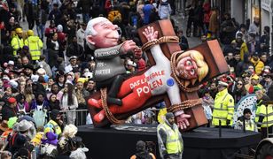 Karykatura Kaczyńskiego na paradzie. Karnawał w Duesseldorfie