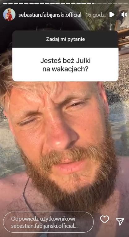 Sebastian Fabijański pojechał na wakacje?