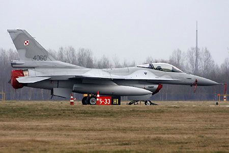 "Usterka oprogramowania przyczyną lądowania F-16"