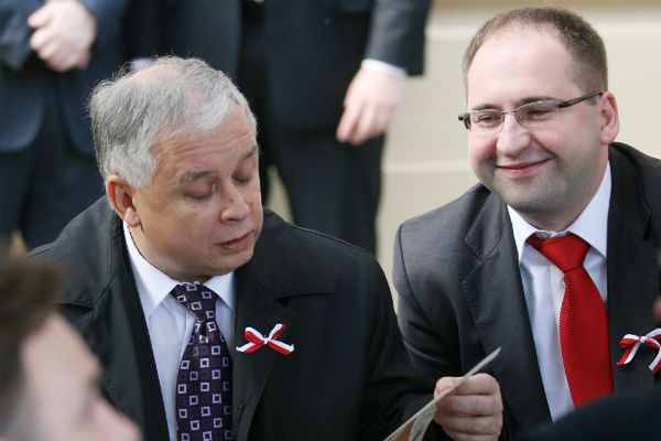 Lech Kaczyński i Adam Bielan