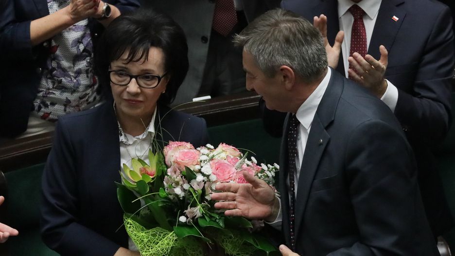 Marszałek Sejmu Elżbieta Witek, która zastąpiła kolegę z PiS Marka Kuchcińskiego 