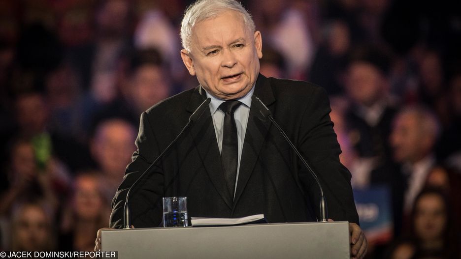 Wybory parlamentarne. Prezes PiS Jarosław Kaczyński.