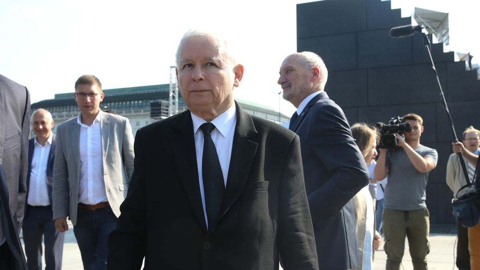 Jarosław Kaczyński na pl. Piłsudskiego