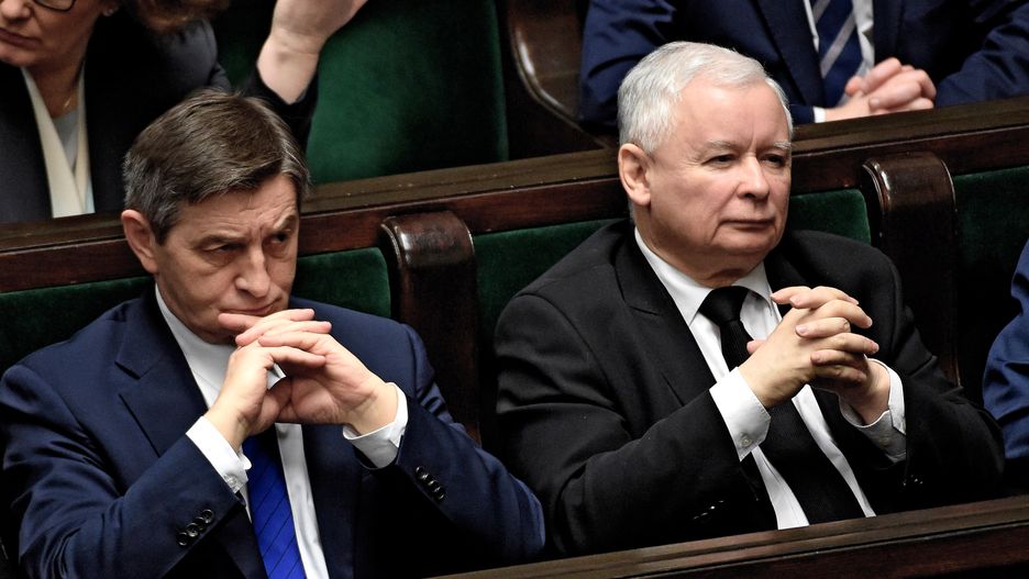 Marek Kuchciński i Jarosław Kaczyński