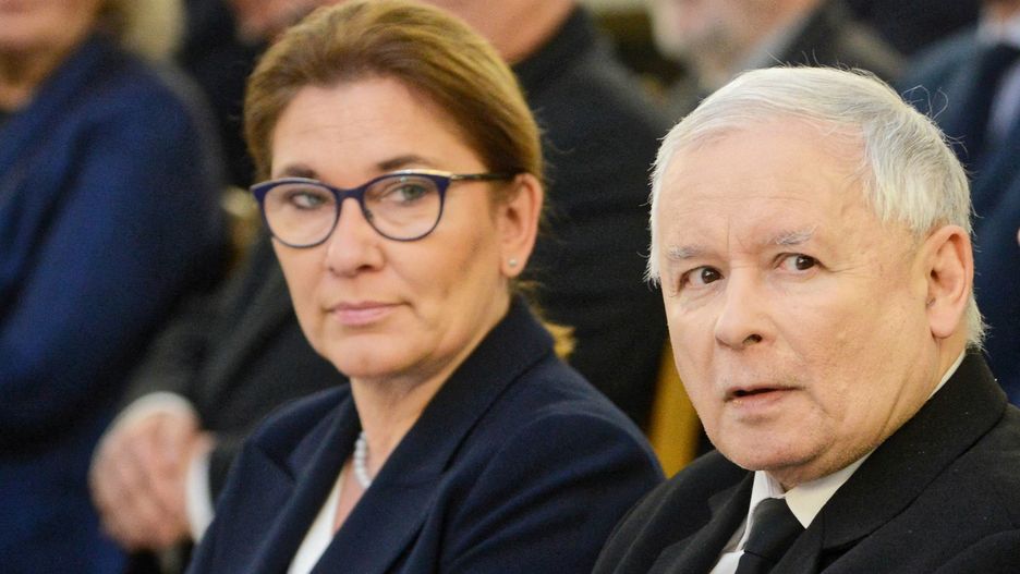 Beata Mazurek i Jarosław Kaczyński