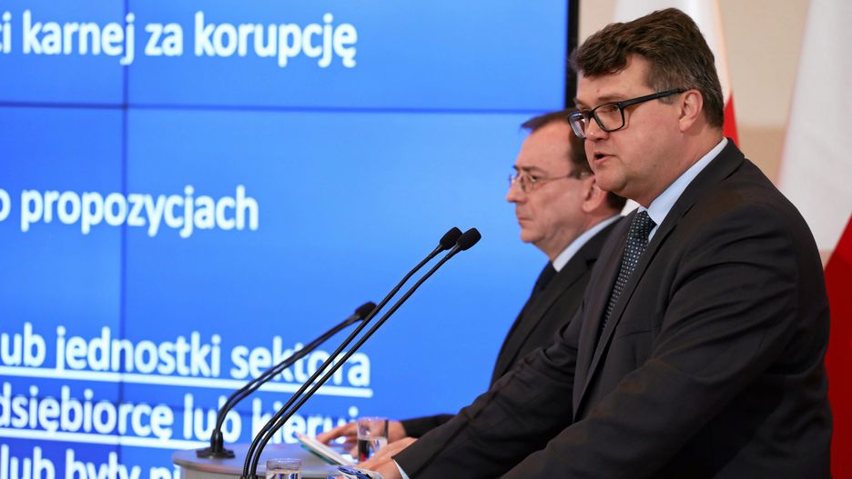 Minister koordynator ds. służb specjalnych Mariusz Kamiński i wiceminister Maciej Wąsik