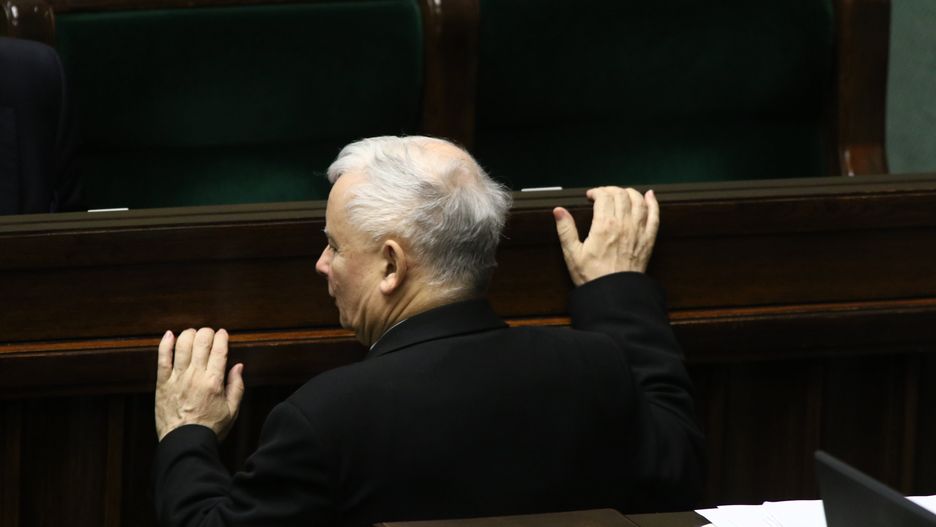 Prezes PiS Jarosław Kaczyński w Sejmie
