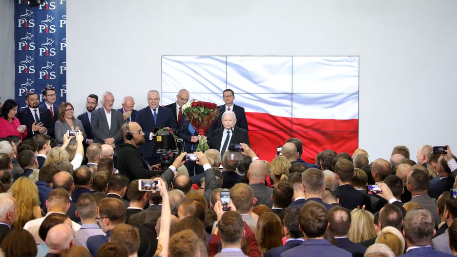 Po wynikach wyborów 2019 na Nowogrodzkiej pojawili się czołowi politycy PiS, aby podsumować wybory