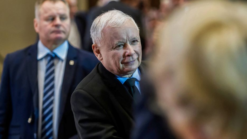 Warszawa. Jarosław Kaczyński (prezes Prawa i Sprawiedliwości) 
