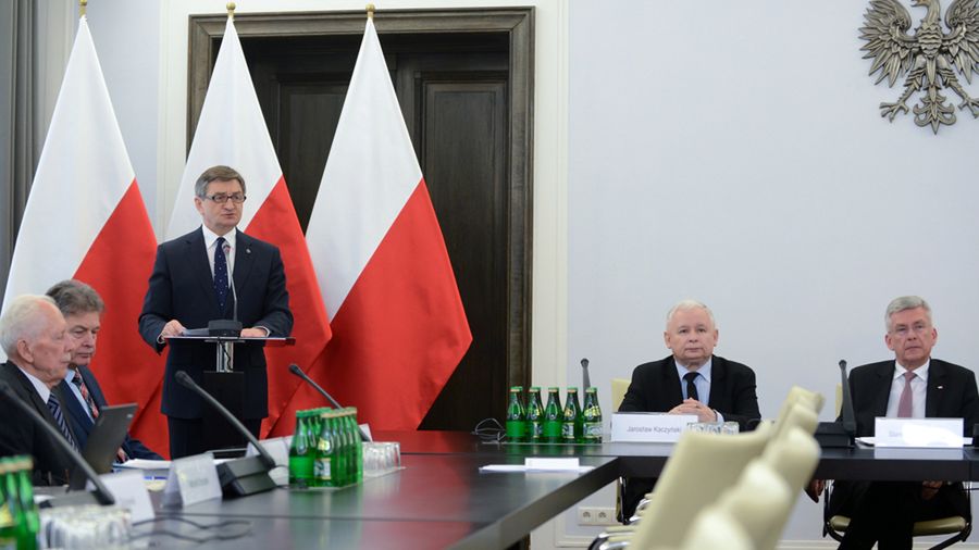Marszałek Sejmu Marek Kuchciński na konferencji "Konstytucja Solidarności"