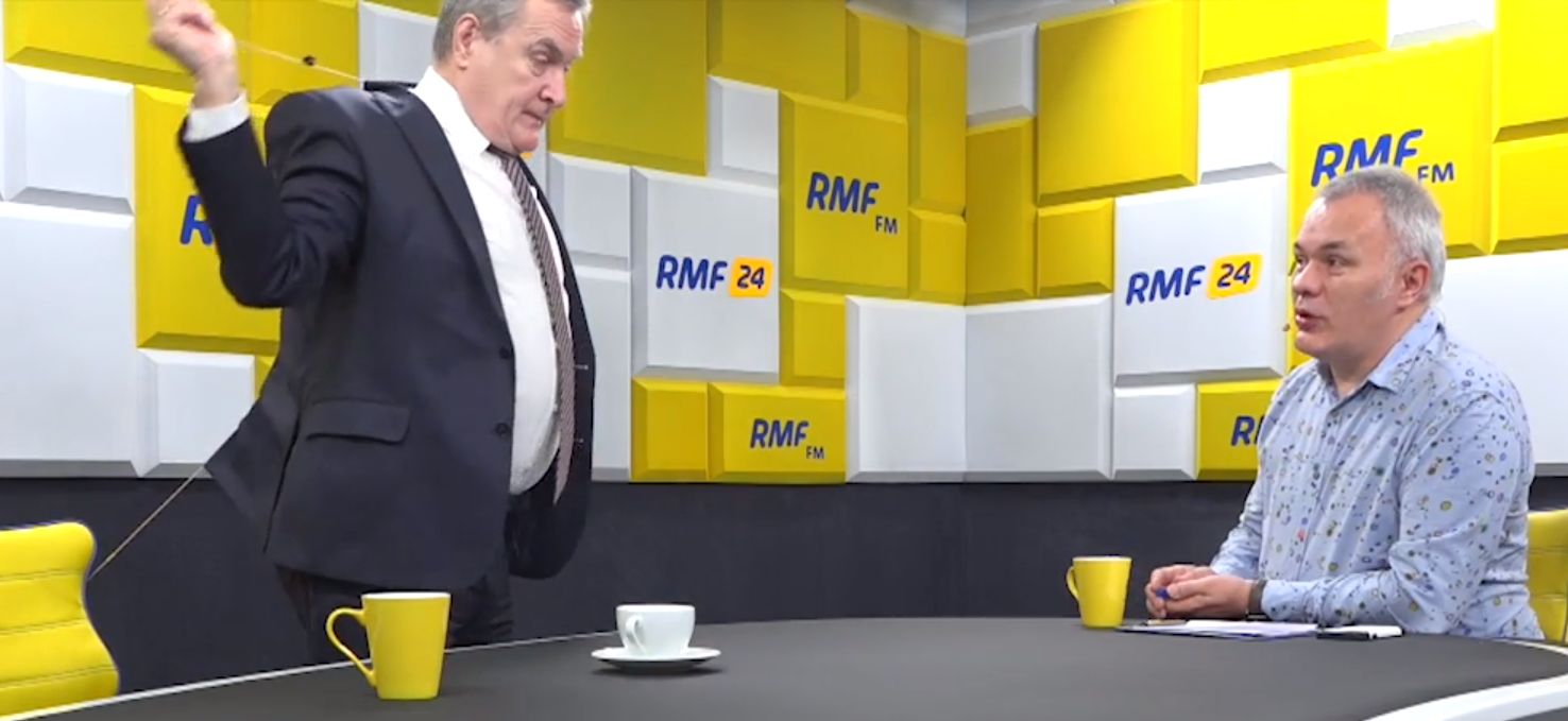 Zrzut ekranu z nagrania rozmowy w RMF FM