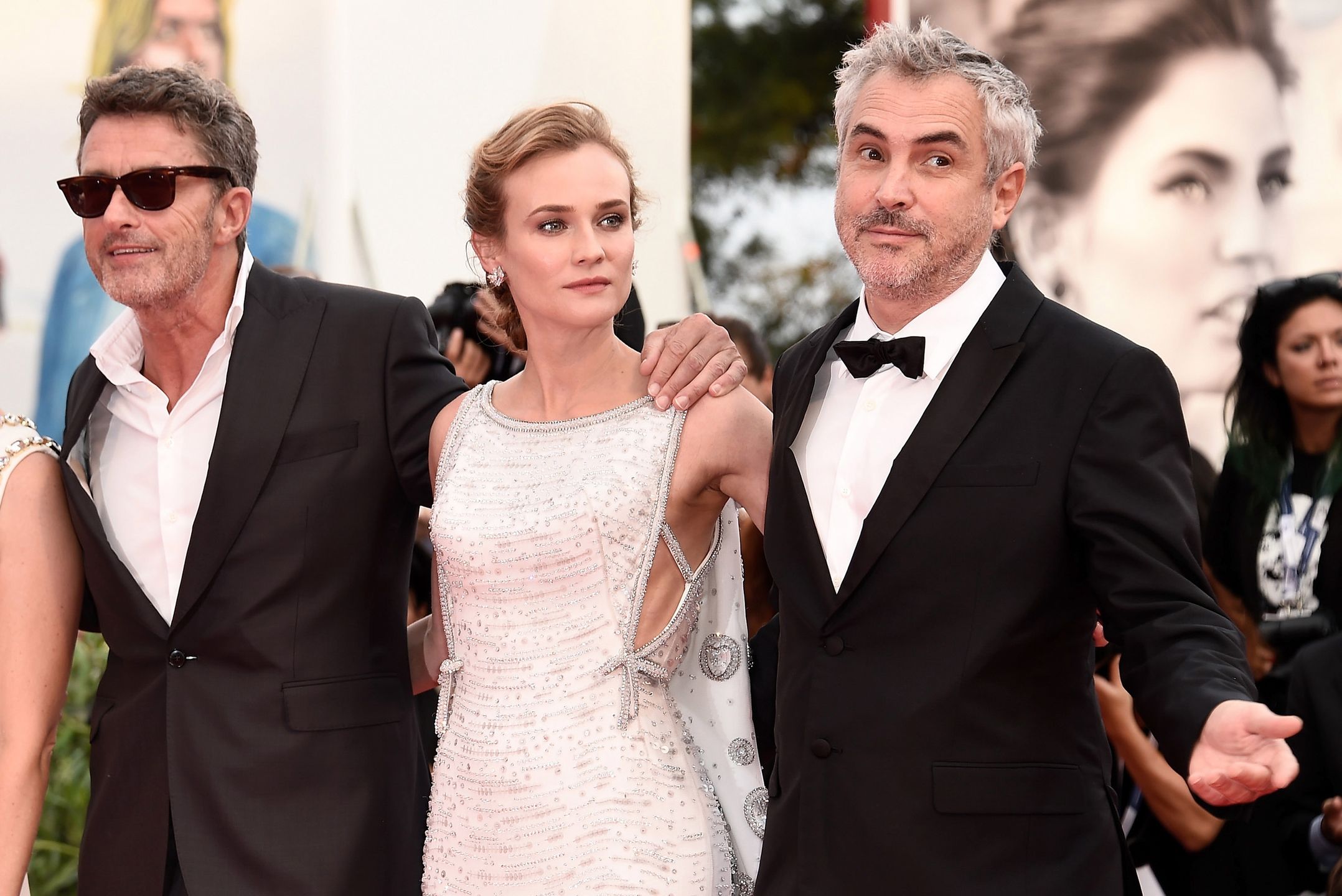 Paweł Pawlikowski, Diane Kruger i Alfonso Cuaron, Wenecja 2015.
