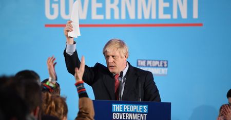 Wielka Brytania. Boris Johnson triumfuje. Mówi o brexicie i "żałosnych groźbach"