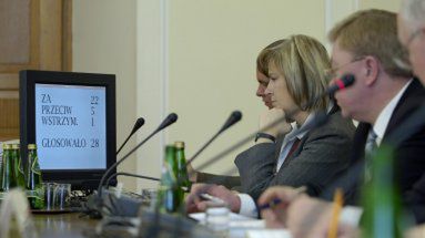Głosowanie podczas posiedzenia sejmowej komisji finansów publicznych