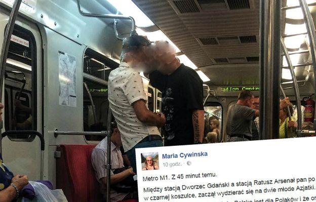 Rasistowski incydent w warszawskim metrze. Pijany mężczyzna zwyzywał dwie Azjatki