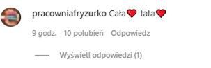 Komentarz pod nowym zdjęciem Neny