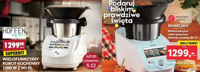 Po lewej stronie propozycja robota kuchennego Biedronki, a po prawej Lidla. 