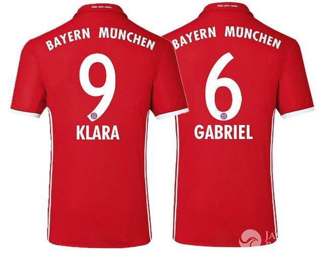Koszulki FC Bayern Monachium dla Klary Lewandowskiej i Gabriela Alcantara