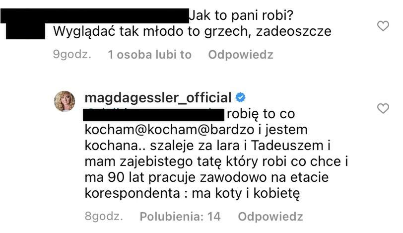 Magda Gessler komentarz