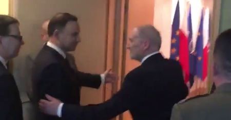 Najlepszy moment ze spotkania Dudy z Macierewiczem. Jest nagranie