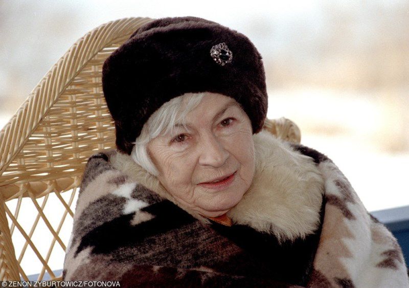 1998 Lasmiady Plan filmu " Siedlisko " n/z Danuta Szaflarska aktorka 
fot. Zenon Zyburtowicz/FOTONOVA 