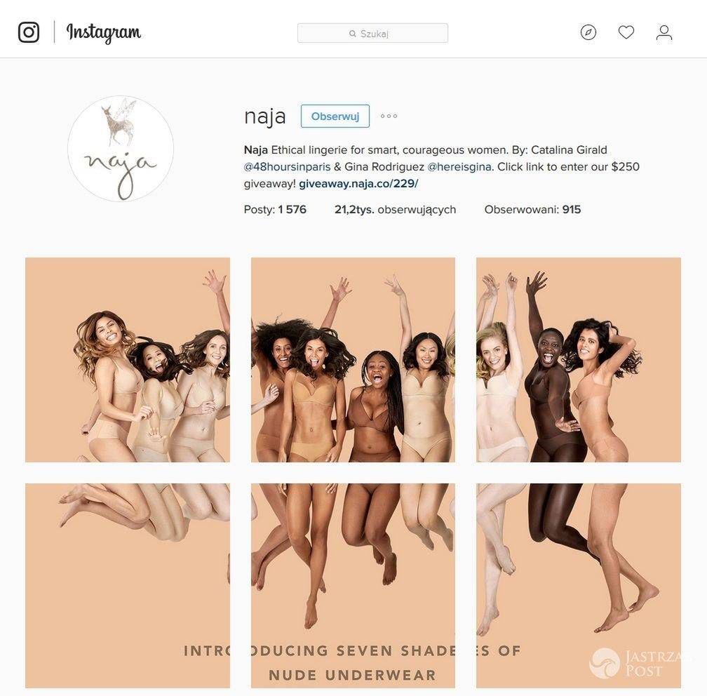 Marka Naja stworzyła kolekcję bielizny nude (fot. Instagram)