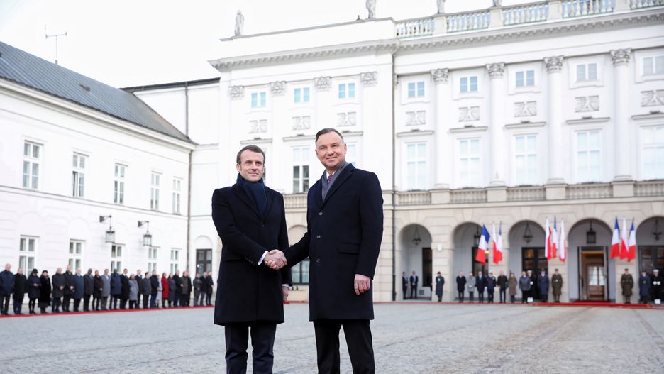 Andrzej Duda i Emmanuel Macron