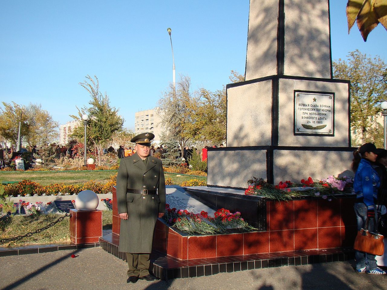 Bajkonur - obelisk poświęcony ofiarom katastrofy z 1960 roku 