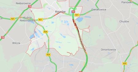Knurów. Wypadek na A1. TIR z węglem wywrócił się po zderzeniu z autem. Dziecko trafiło do szpitala