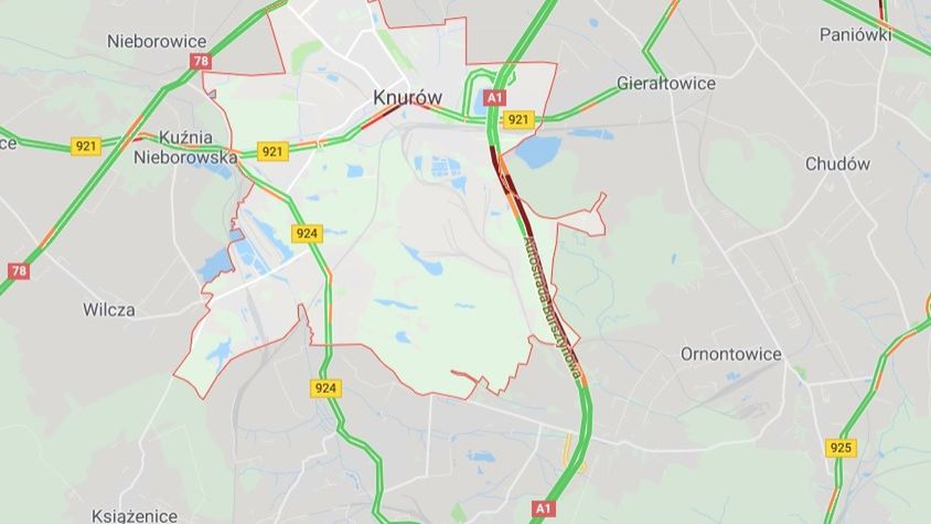 Knurów. Wypadek na A1, spore opóźnienia