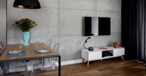 Nowoczesne wnętrza z betonem architektonicznym