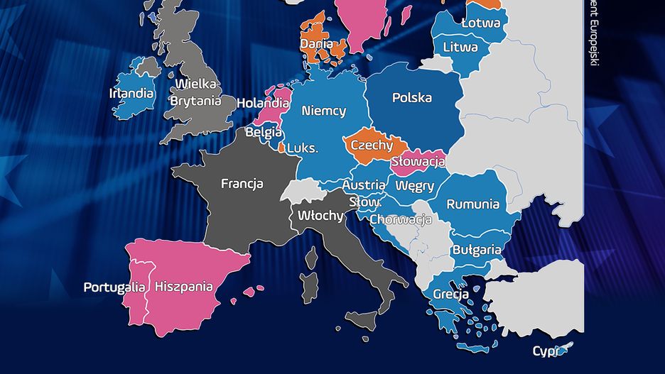 Parlament Europejski się zmieni. Rozkład głosów oddaje mapa barw politycznych
