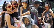 Genialne zdjęcia! Kim Kardashian i Kanye West szaleją z dziećmi na zakupach! Mała North wyrasta na ikonę stylu!