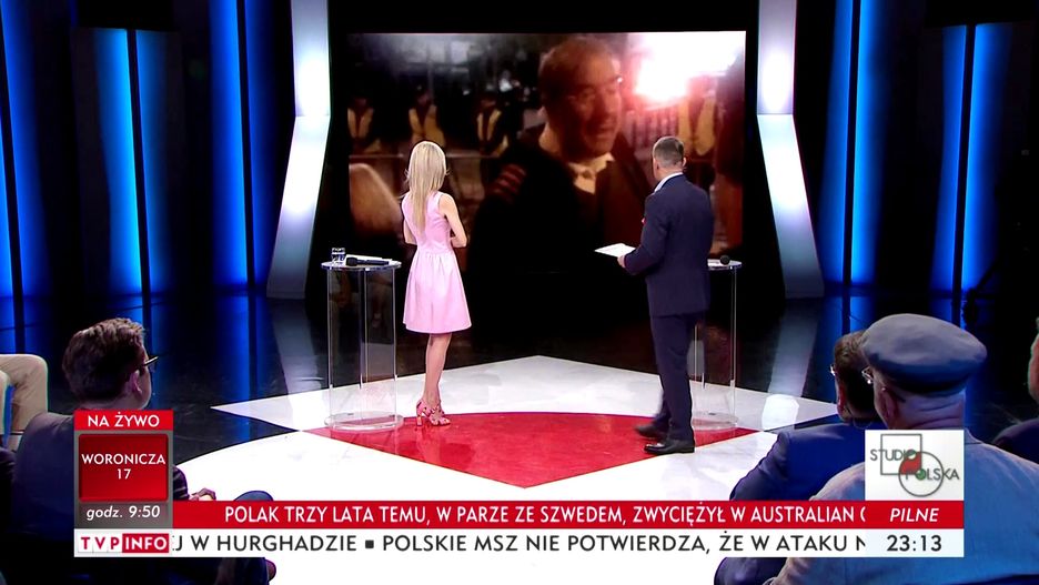Fragment programu w TVP Info.