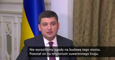 Premier Ukrainy krytykuje Krymski Most