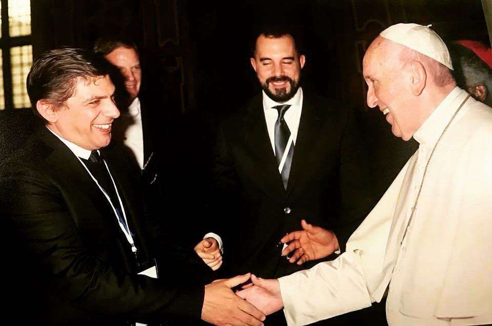 Enzo Cursio na spotkaniu z papieżem Benedyktem XVI