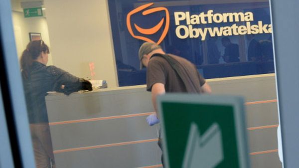 Recepcja w Biurze Krajowym Platformy Obywatelskiej RP przy ul. Wiejskiej w Warszawie