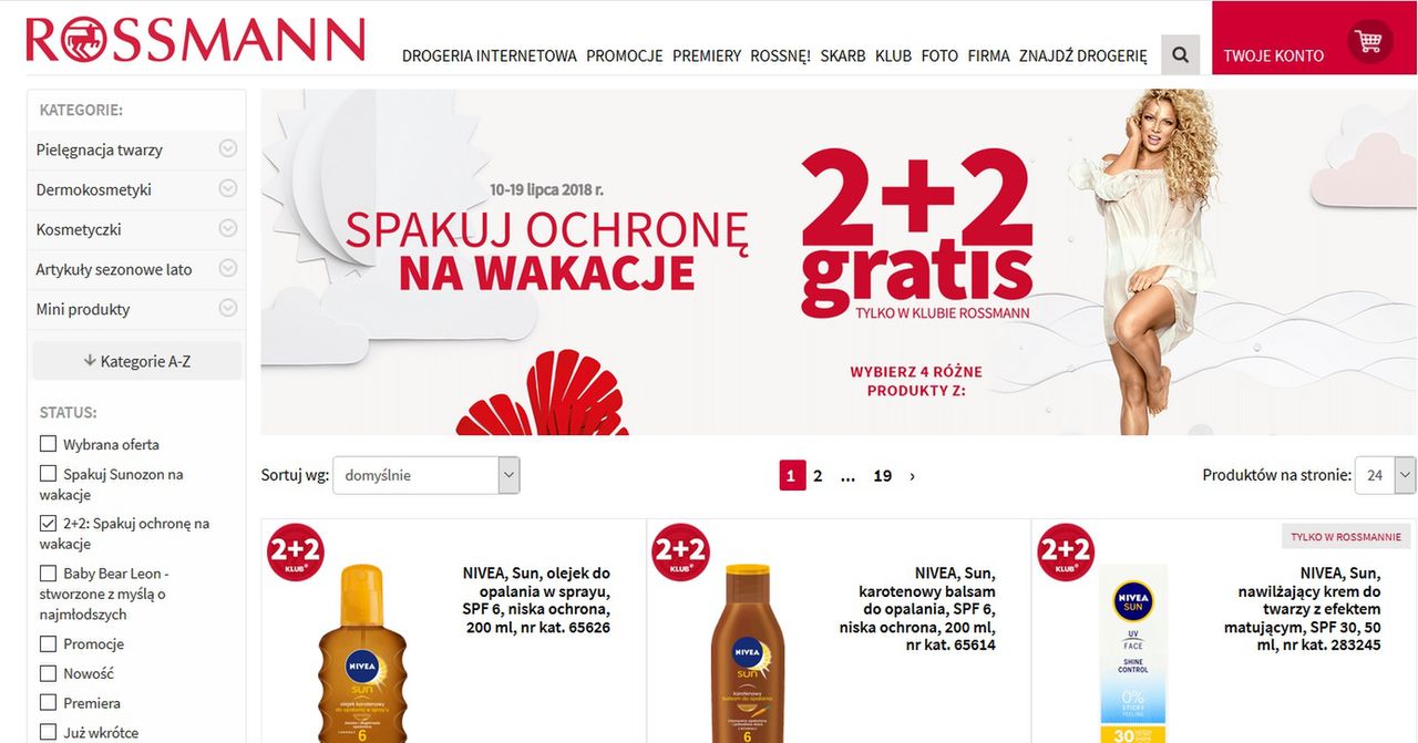 Rossmann. Promocja 2+2 gratis rozpoczęta. Zobacz, co taniej kupisz w lipcu