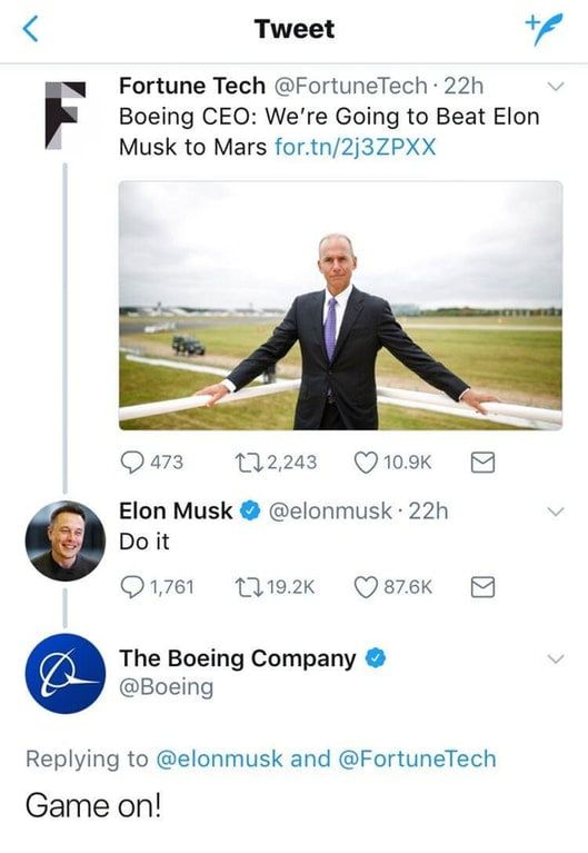 Boeing podjął wyzwanie Elona Muska. 