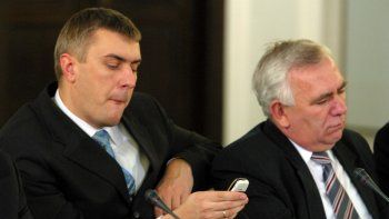 Członkowie sejmowej komisji śledczej Roman Giertych oraz Józef Gruszka