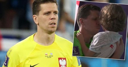 Cała Polska zobaczyła twarz synka Wojtka Szczęsnego! Kamera na trybunach pokazała, jak wygląda Liam. A para tak bardzo chroniła jego wizerunek