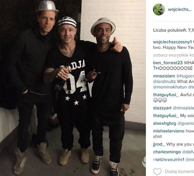 Wojciech Szczęsny spędził Sylwestra z kolegami